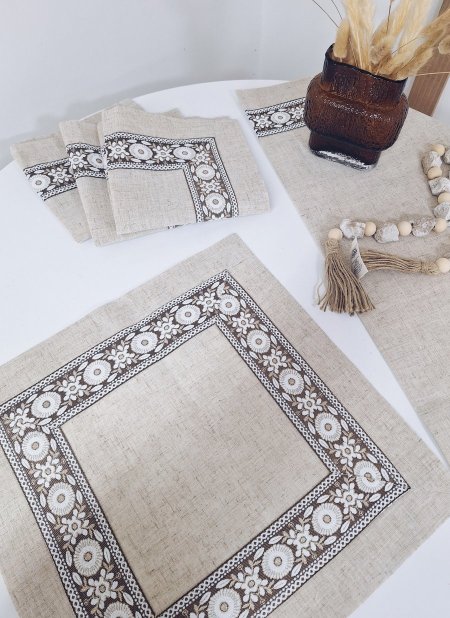 طقم 5 قطع شرشف و اربع اوجه اسكملات 395-101