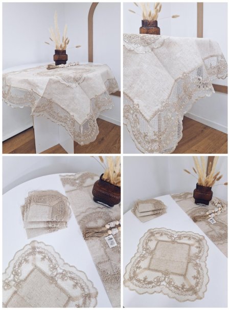 طقم 5 قطع شرشف و اربع اوجه اسكملات 395-94