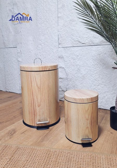 سلة قمامة ستيل بني مشجر I5063