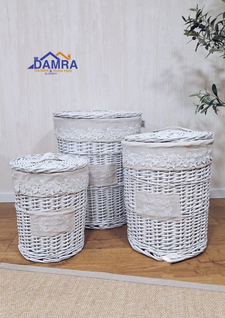 طقم سلة قش مدور 401-82