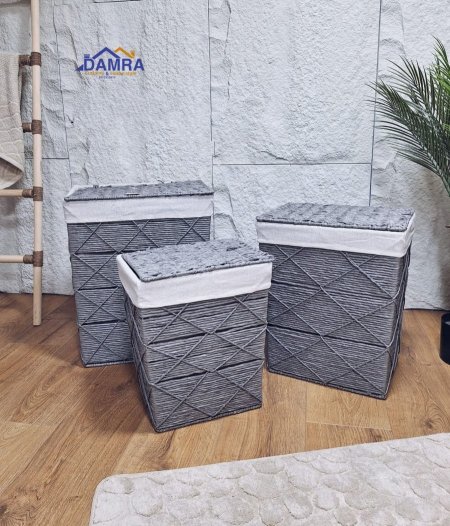 طقم سلة غسيل قش 64-401