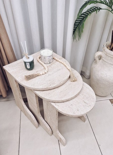 طقم اسكملات تركي بيضاوي رجل خشب 48*46*12