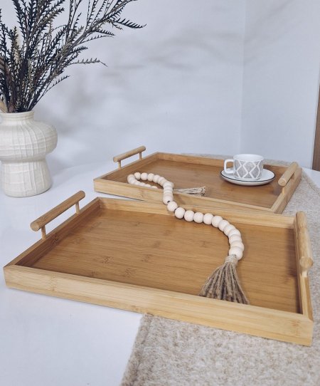 طقم صواني خشب 2 قطعة B-18-4