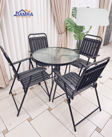 طاولة مدور هولندا + اربع كراسي  3-733