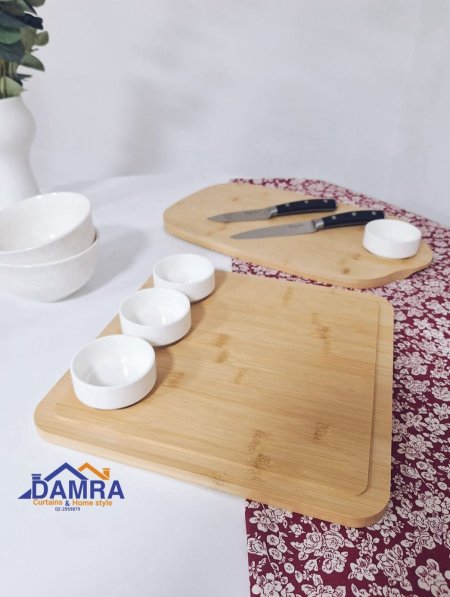 مضيفة خشب + 3 صحون CZT40-02 E50-17