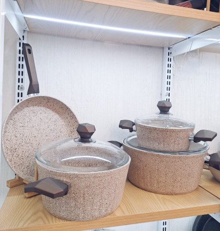 طقم 3 طناجر مع مقلاة 006527