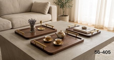 طقم صواني خشب 405-56